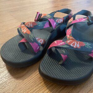 Chaco Z/Classic sandal, orange and pink floral